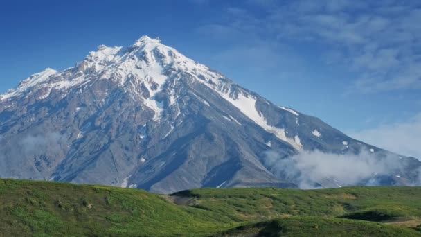 Paisagem Com Vulcão Koryaksky Península Kamchatka Rússia — Vídeo de Stock