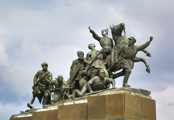 기념비 chapaev와 그의 군대 사마라 — 스톡 사진
