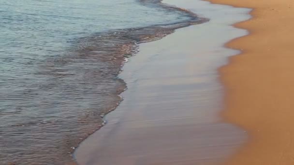 Κύματα της θάλασσας και την άμμο της παραλίας — Αρχείο Βίντεο