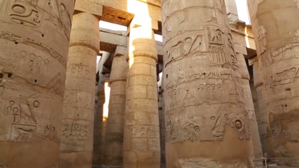 Columnas en el templo de Karnak — Vídeo de stock