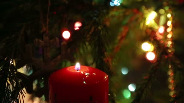Рождественские огни выключены — стоковое видео