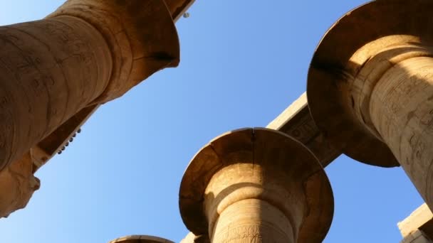 Columnas en el templo de Karnak — Vídeos de Stock