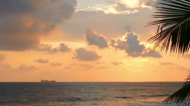 Hermosa puesta de sol mar — Vídeo de stock