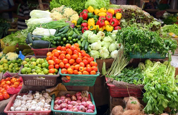 Vegetables on market in india — Stock Photo, Image