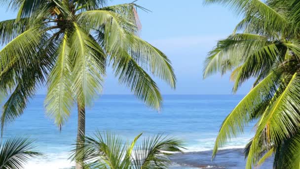 Hermoso paisaje marino azul — Vídeos de Stock