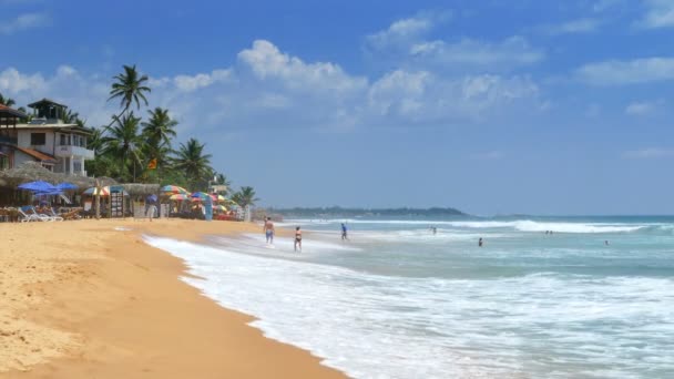 Beach, Hikkaduwa - Srí Lanka — Stock videók