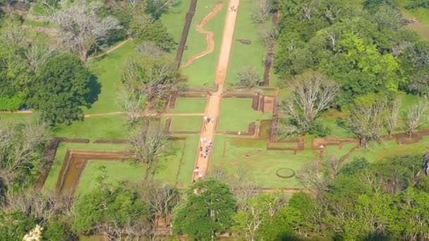 Sigiriya garden in Sri Lanka — Stock Video