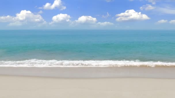 Playa tropical con arena — Vídeo de stock