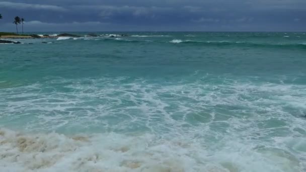 Mar paisagem tempestuosa — Vídeo de Stock