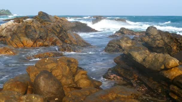 Landscape with ocean waves — Stock Video