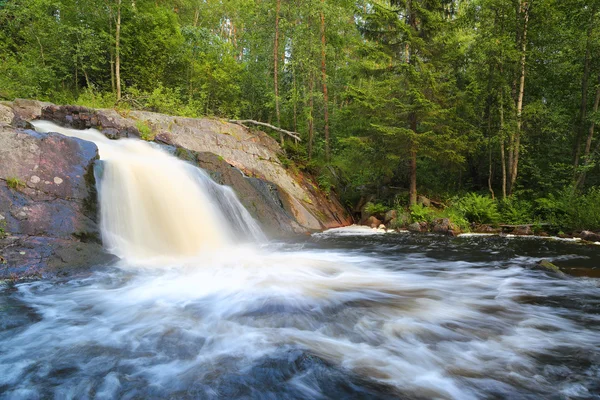 Forest waterfall in Karelia — Stock Photo, Image