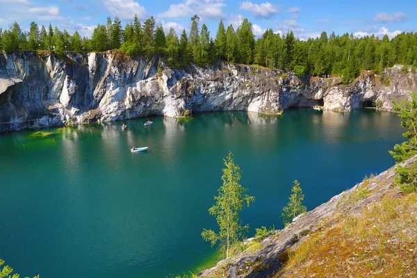 Marble quarry in ruskeala — Stock Photo, Image