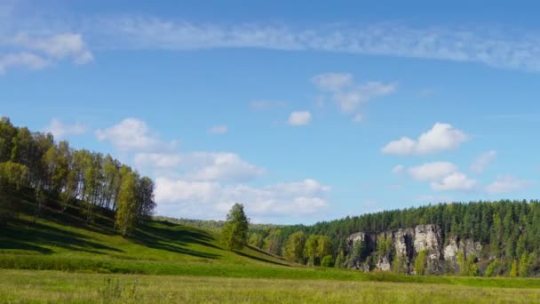 Landscape in South Ural mountains — Stock Video