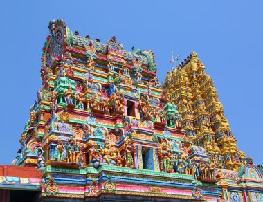 fragment of roof of Hindu temple clipart