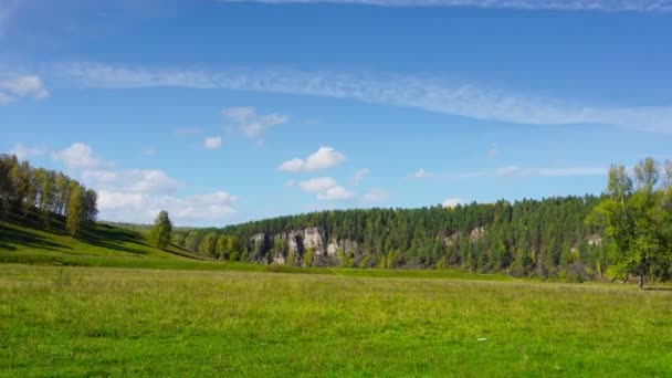 Landscape in South Ural mountains — Stock Video