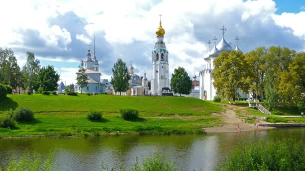 Widok na centrum miasta Vologda — Wideo stockowe