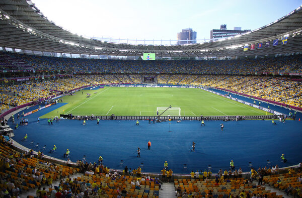 Panoramic view of Olympic Stadium in Kyiv