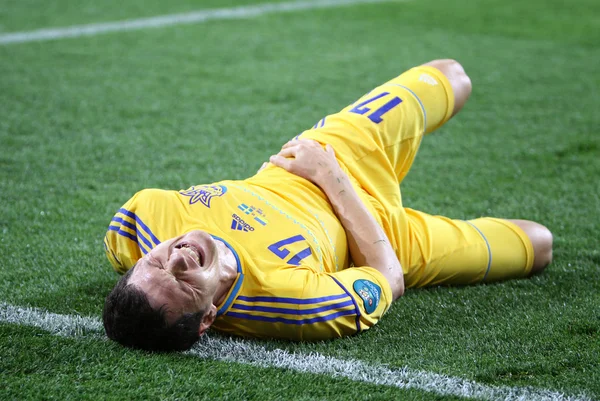 UEFA Euro 2012 fotbalové hře Ukrajina vs Švédsko — Stock fotografie