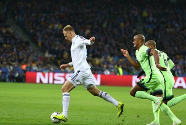 UEFA Champions League game FC Dynamo Kyiv vs Manchester City in 