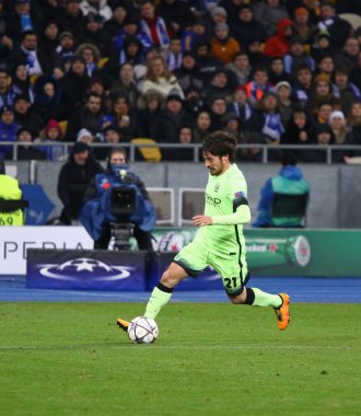 UEFA Champions League game FC Dynamo Kyiv vs Manchester City in 