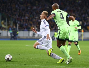UEFA Champions League game FC Dynamo Kyiv vs Manchester City in 