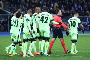 UEFA Champions League game FC Dynamo Kyiv vs Manchester City in 