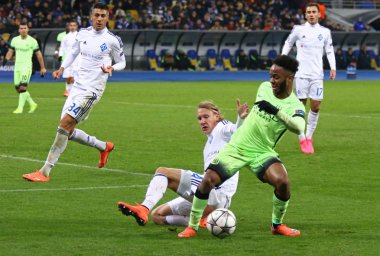 UEFA Champions League game FC Dynamo Kyiv vs Manchester City in 