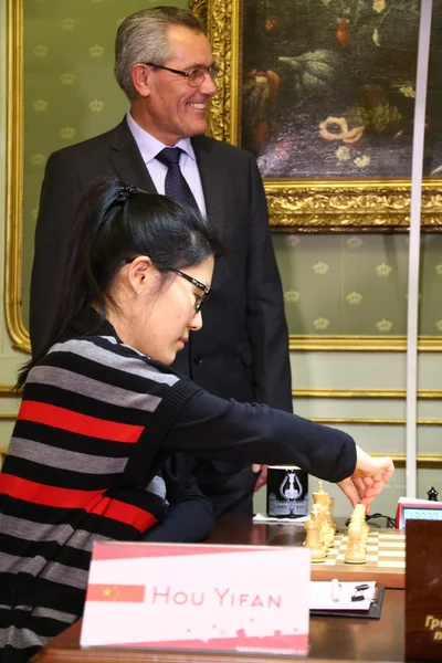 Van de vrouwen van de FIDE World Chess Championship Match Muzychuk vs Yifan — Stockfoto