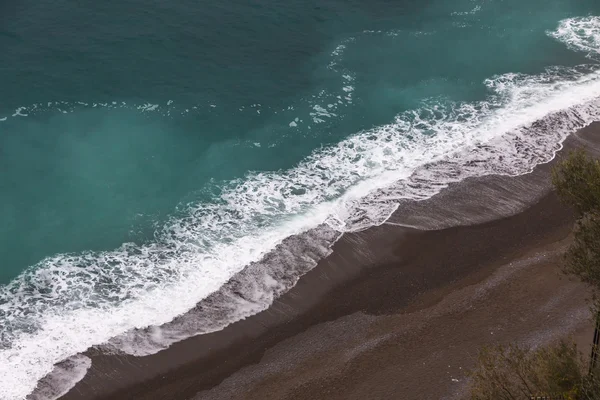 Aerial view of the beach on Amalfi seacoast, Italy — Φωτογραφία Αρχείου