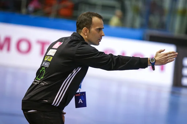 2015 / 16 EHF Champions League Últimos 16 partidos de balonmano Motor vs Vesz — Foto de Stock