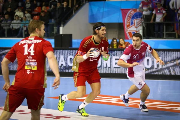 2015 / 16 EHF Champions League Ultima partita di pallamano 16 Motor vs Vesz — Foto Stock