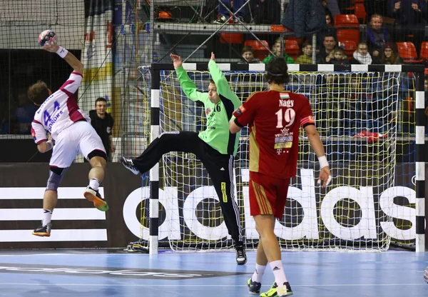 2015/16 EHF Champions League Last 16 Handball game Motor vs Vesz — Stockfoto