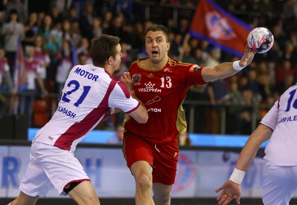 2015/16 EHF Champions League Last 16 Handball game Motor vs Vesz — Stockfoto