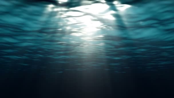 Blaue Meeresoberfläche von Unterwasser aus gesehen