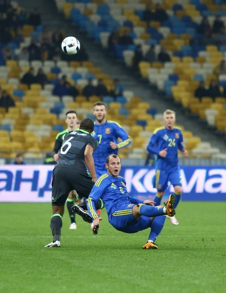 Přátelský zápas Ukrajina vs Wales v Kyjevě, Ukrajina — Stock fotografie