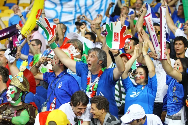 Italy national football team supporters — Stock Photo, Image