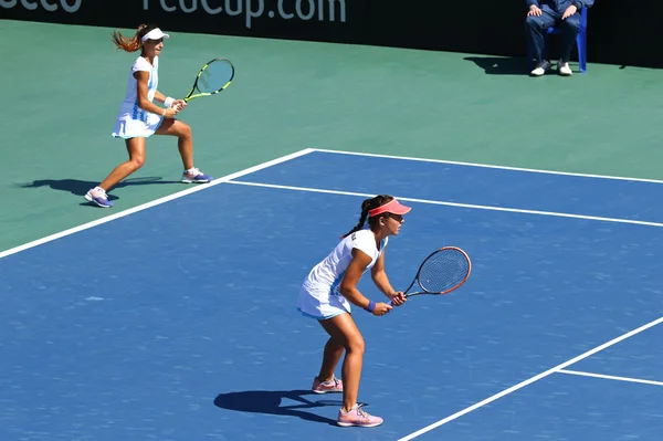 Fedcup 테니스 경기 우크라이나 vs 아르헨티나 — 스톡 사진