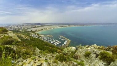 Il Poetto Plajı Cagliari, Sardinya Adası, İtalya
