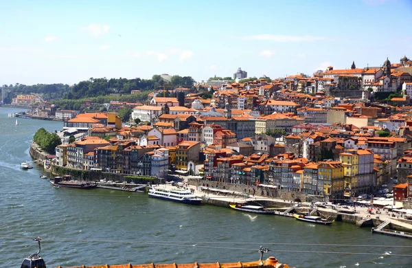 Old center of City of Porto and Douro river, Portugal — Stock Photo, Image