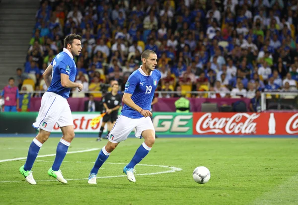 欧洲联盟欧元 2012年决赛比赛西班牙 vs 意大利 — 图库照片