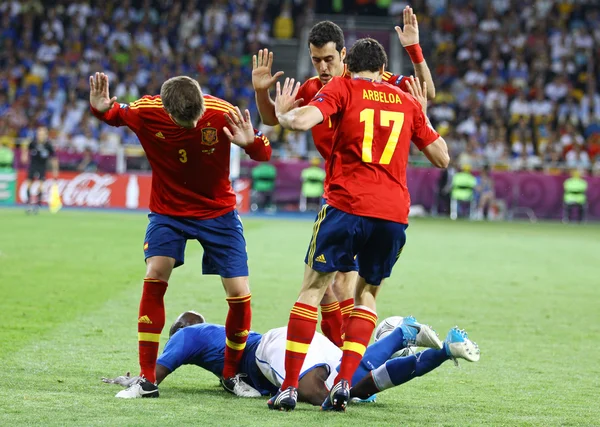 UEFA EURO 2012 Final game Spain vs Italy — Stock Photo, Image