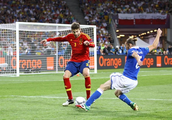 Чемпионат Европы по футболу 2012. Финальная игра Испания - Италия — стоковое фото