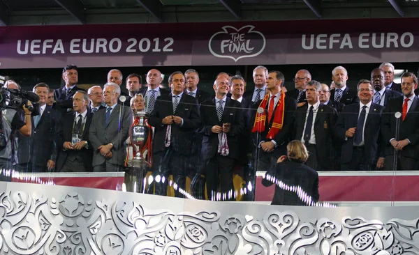 UEFA Euro 2012 finale spel Spanje vs Italië — Stockfoto