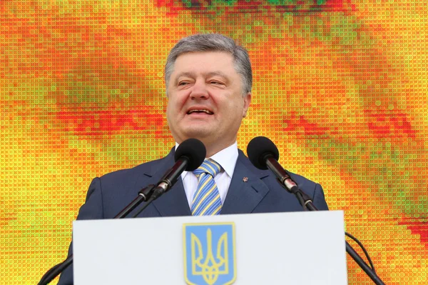 Ukrajna petro poroshenko elnöke — Stock Fotó