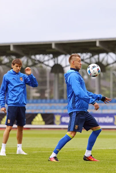 Offenes Training der ukrainischen Fußballnationalmannschaft — Stockfoto