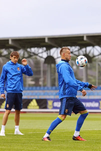 Open trainingssessie van Oekraïne National Football Team — Stockfoto