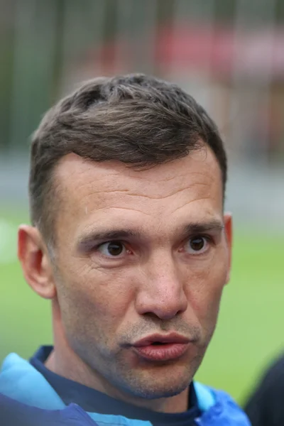 Trenér ukrajinského fotbalového týmu Andriy Ševčenko — Stock fotografie
