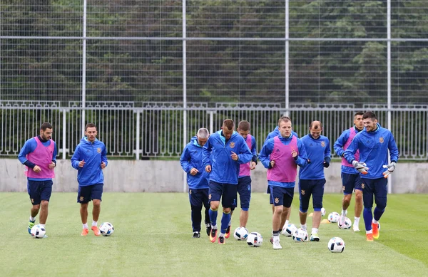 Ukrayna Milli Futbol Takımı'nın eğitim oturumu açın — Stok fotoğraf