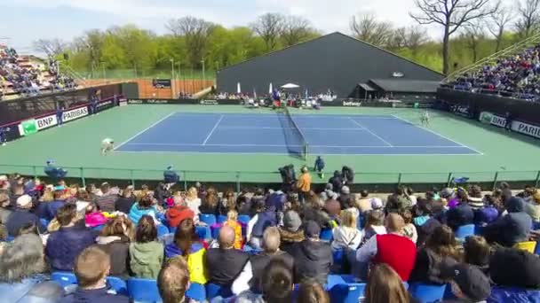 Bnp Paribas 网球 Fedcup 游戏乌克兰 vs 阿根廷在基辅 — 图库视频影像
