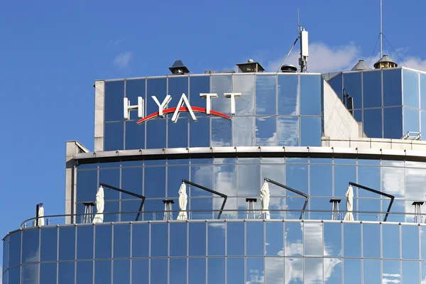 A Hyatt Hotel, Kijev, Ukrajna épület homlokzati — Stock Fotó